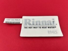 RINNAI REPLACEMENT DECAL FOR FRONT OF R94LS TANKLESS WATER HEATER