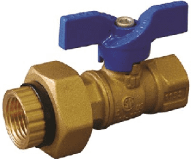 JOMAR BALL VALVE - 3/4" FNPT WITH DIELECTRIC UNION - NO TEST PORT