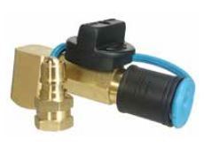 MB STURGIS 1/2" FNPT 90° & PLUG INLET x 3/8" FNPT OUTLET QUICK DISCONNECT