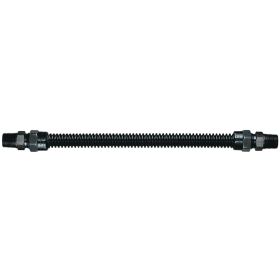 DORMONT 10A-3131-18 3/8" GAS LOG CONNECTOR - 1/2" MIP x 1/2" MIP x 18" BLACK COATED