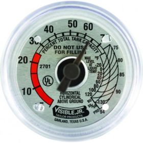 REPLACEMENT DROP-IN GAUGE DIAL FOR "OLD STYLE" JR & SR GAUGE HEADS ON HORIZONTAL AG TANKS