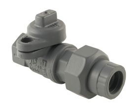 JOMAR METER GAS VALVE - 3/4" PAINTED WITH DIELECTRIC UNION TAILPIECE
