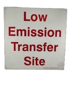SIGN - 20-P307 - LOW EMISSION TRANSFER SITE - 12" x 12"