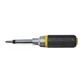 KLEIN TOOLS MULTI-BIT SCREWDRIVER / NUT DRIVER, 6-IN-1, RATCHETING