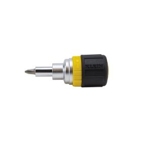 KLEIN TOOLS MULTI-BIT RATCHETING STUBBY SCREWDRIVER, 6-IN-1
