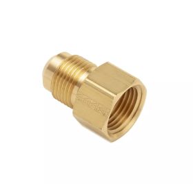 46 5/8X3/8 BRASS FEMALE COUPLING - 5/8" M.FLARE x 3/8" FNPT