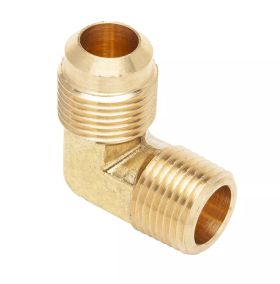 49 5/8X1/2 - BRASS ELBOW - 5/8" M. FLARE x 1/2" MNPT
