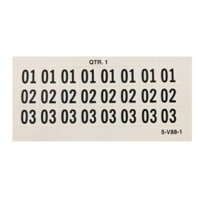 DECAL - 5-V88-1 - Q1 DECAL SET FOR VISUAL INSPECTION DECALS - 1/4" x 1/4"