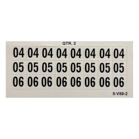 DECAL - 5-V88-2 - Q2 DECAL SET FOR VISUAL INSPECTION DECALS - 1/4" x 1/4"
