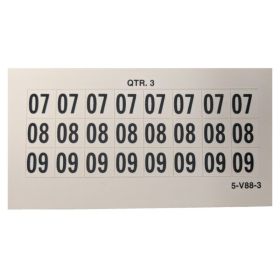 DECAL - 5-V88-3 - Q3 DECAL SET FOR VISUAL INSPECTION DECALS - 1/4" x 1/4"