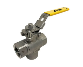 JOMAR 3/4" FNPT STAINLESS STEEL 3-WAY DISPENSER BALL VALVE