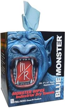 BLUE MONSTER MONSTER WIPES INDUSTRIAL TOWELS - 220 COUNT
