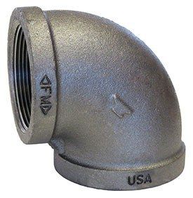 SCHEDULE 40 1/2" BLACK IRON 90° ELBOW