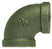 SCHEDULE 40 3/4" MALLEABLE BLACK IRON 90° ELBOW - IMPORT