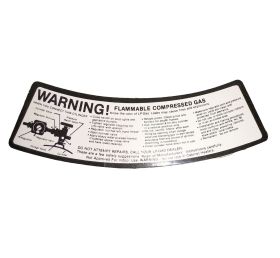 DECAL -12-A53 - COMPRESSED GAS LABEL - 5" x 1-1/2"