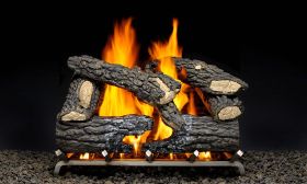 HEATMASTER TEXAS CHARRED OAK OUTDOOR BURNER / LOG UNIT - 24" - PROPANE GAS