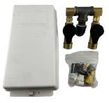 BURNABY BBQ DOUBLE GAS OUTLET - WHITE PVC