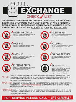 SIGN - C37 - EXCHANGE CHECK LIST - 12" x 24"