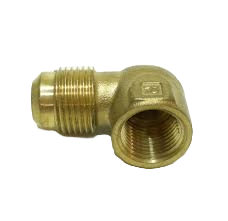 54 1/2X3/8 - BRASS ELBOW - 1/2" M. FLARE x 3/8" FNPT
