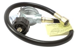 ENERCO 5' PROPANE HOSE ASSEMBLY WITH REGULATOR - QCC x 3/8" FEMALE FLARE SWIVEL