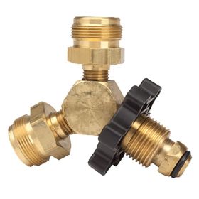 MR HEATER PROPANE "Y" MALE ADAPTER WITH HANDWHEEL