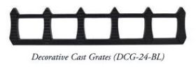 AMERICAN HEARTH DCG-24-BL DECORATIVE CAST GRATE 24 INCH BLACK FOR SLOPE GLAZE BURNERS