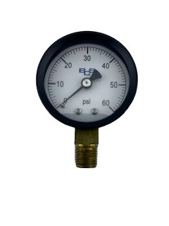 BIRCH 1/4" MNPT GAUGE 0-60 PSI
