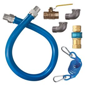 DORMONT 1675KIT-48 BLUE HOSE® GAS CONNECTOR KIT WITH SNAPFAST® - 3/4" x 48"