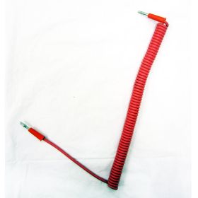 AGRA LEAD WIRES - 6' RED COIL - 1 BANANA PLUG & 1 BATTERY CLIP