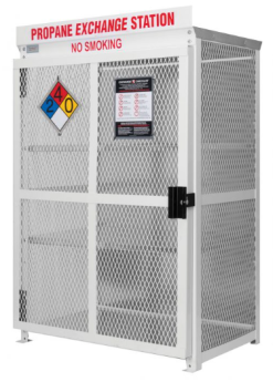 ASM 20# CYLINDER CAGE - WHITE COATED STEEL - HOLDS 18 CYLINDERS