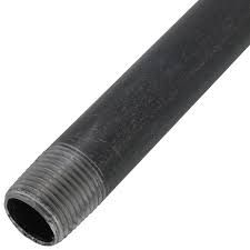 SCHEDULE 40 BLACK 1/2" x 18" WELDED STEEL NIPPLE - IMPORTED