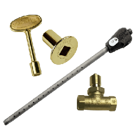 DANTE LP LOG LIGHTER STRAIGHT BALL VALVE COMBO PACK - BRASS FINISH