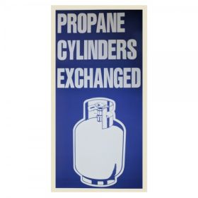 SIGN - M97AXD - DOUBLE FACED PROPANE CYLINDERS EXCHANGED - 2' x 4'