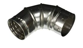 SELKIRK 90° ADJUSTABLE B VENT ELBOW - 5" ROUND VENT