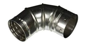 SELKIRK 90° ADJUSTABLE B VENT ELBOW - 8" ROUND VENT