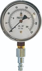 LEAK CHECK GAUGE 0-35 INCHES WATER COLUMN