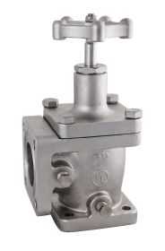 MEC STAINLESS STEEL HIGH FLOW ANGLE VALVE- 2" 4-BOLT DOUBLE FLANGE