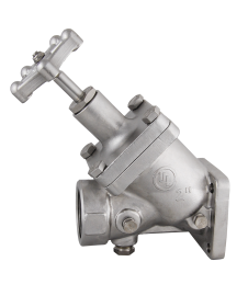 MEC STAINLESS STEEL 4-BOLT FLANGE TYPE B x 2" FNPT HIGH FLOW GLOBE VALVE WITH PILOT