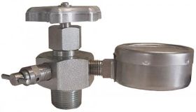 MEJ415G COMBINATION LIQUID VENT VALVE WITH VENT VALVE & GAUGE
