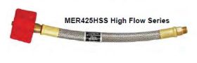 MEC HIGH CAPACITY QCC WITH BRAIDED STAINLESS STEEL HOSE - 24" LENGTH