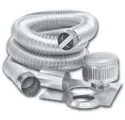 METAL-FAB PREMIUM CHIMNEY LINER KIT - 7" DIAMETER - 35' LENGTH
