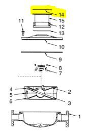 NEPTUNE UPPER GASKET FOR TYPE S MAGNETIC DRIVE FLOWMETER