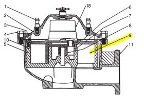 NEPTUNE FLOWMETER DIAPHRAGM FOR 2" TYPE 4-MT & TYPE 4D-MT METERS