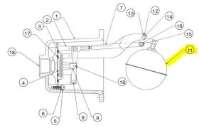 NEPTUNE COMPLETE FLOAT ASSEMBLY FOR 1-1/4", 1-1/2", & 2" METERS