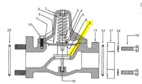 NEPTUNE ASSEMBLED VALVE STEM FOR 2" METER