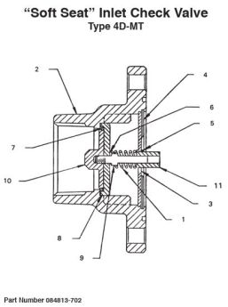 NEPTUNE "SOFT SEAT" INLET CHECK VALVE FOR 2" METERS
