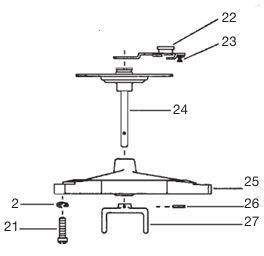 NEPTUNE COMPLETE DRIVE BRACKET ASSEMBLY WITH RATCHET AND ARMS