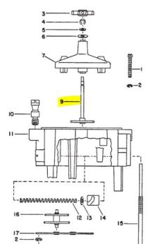 NEPTUNE COMPLETE INTERMEDIATE GEAR FOR 1-1/4" - 2" METERS WITH TEMPERATURE COMPENSATOR ADAPTERS