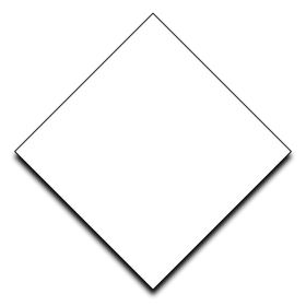 PLACARD - PBLANK - BLANK POLY - WHITE - 10-5/8" X 10-5/8"