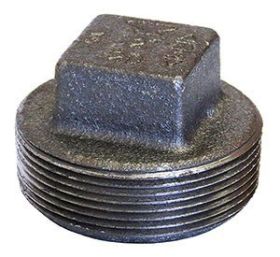SCHEDULE 40 3/8" BLACK IRON SQUARE HEAD PLUG